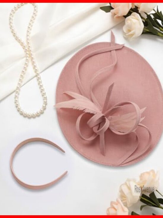 Vintage Feather Fascinator Derby Hat for Women Tea Party Wedding Cocktail main image 6